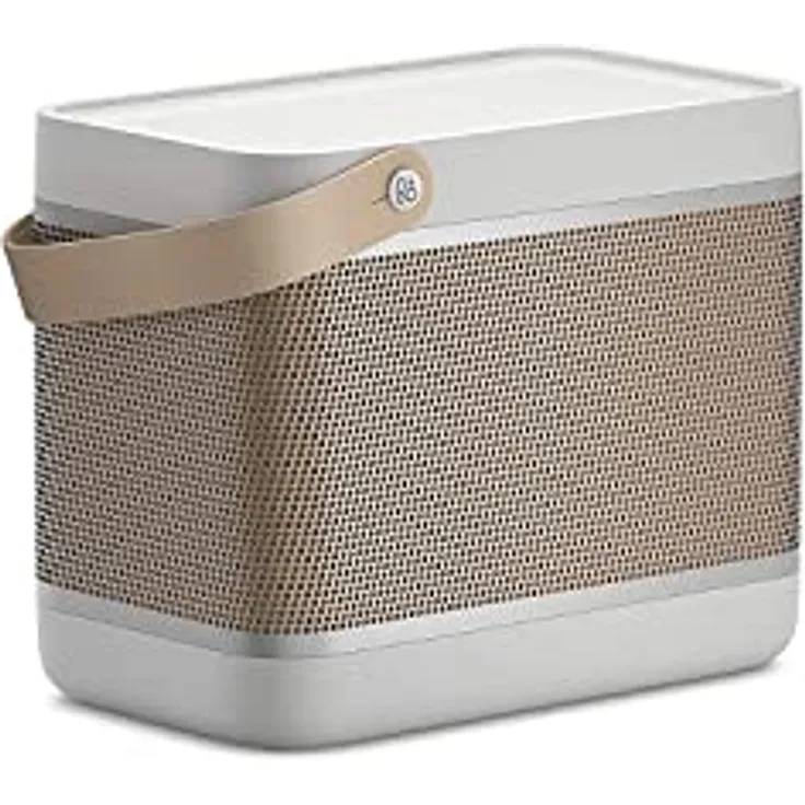 Bang & Olufsen Beolit 20 - Leistungsfähiger, kabelloser, tragbarer 360° Bluetooth Heim- Lautsprecher mit USB-C Ladekabel und integrierter Qi Ladestation - Grey Mist