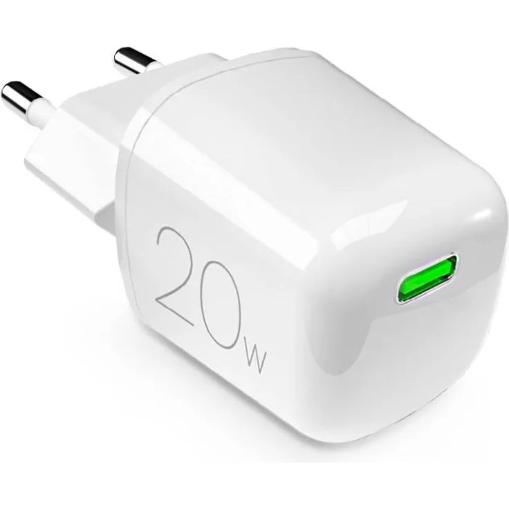 Puro MiniPro Pufcmtsbc20wgwhi, 20W USB-C Wandladegerät mit GaN-Technologie, Weiss