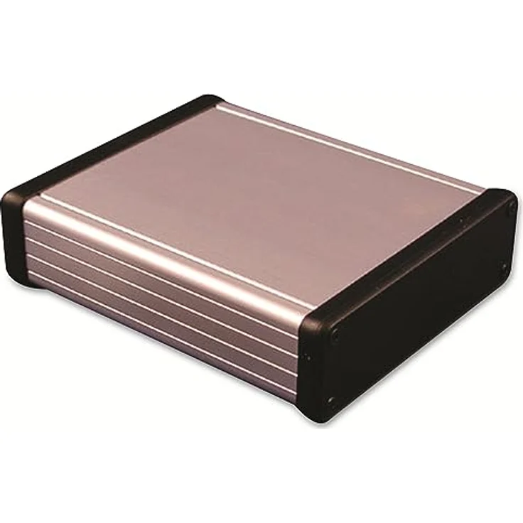 Hammond 1455L1202 Profil-Gehäuse, Aluminium-Strangprofil in klar, IP54, 120x103x30,5 mm, EMV-Dämpfung – Bild 1