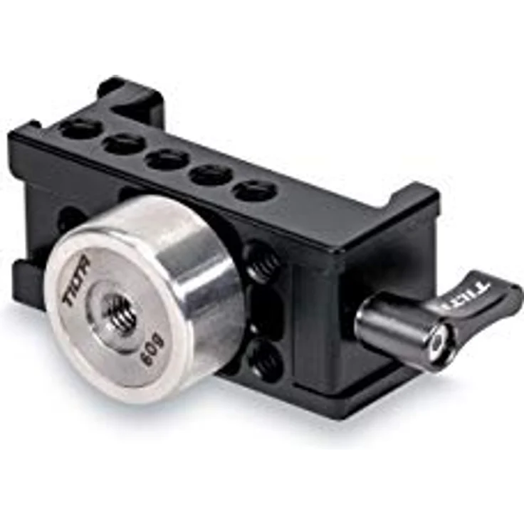 Tilta Schnellspanner Grundplatte Gegengewichtsadapter für DJI RS4/RS4 Pro/RS3/RS3 Pro/RS2/RSC2 mit 60g Gegengewicht und Dual Cold Shoe Mounts TGA-BCA, Aluminium légé – Bild 3