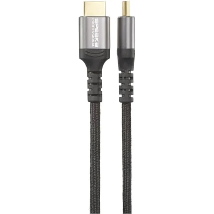 Speaka Professional HDMI Anschlusskabel SP-13138300, 5.00 m, 8K UHD, Schwarz, langlebige Konstruktion mit Aluminiumgehäuse – Bild 2