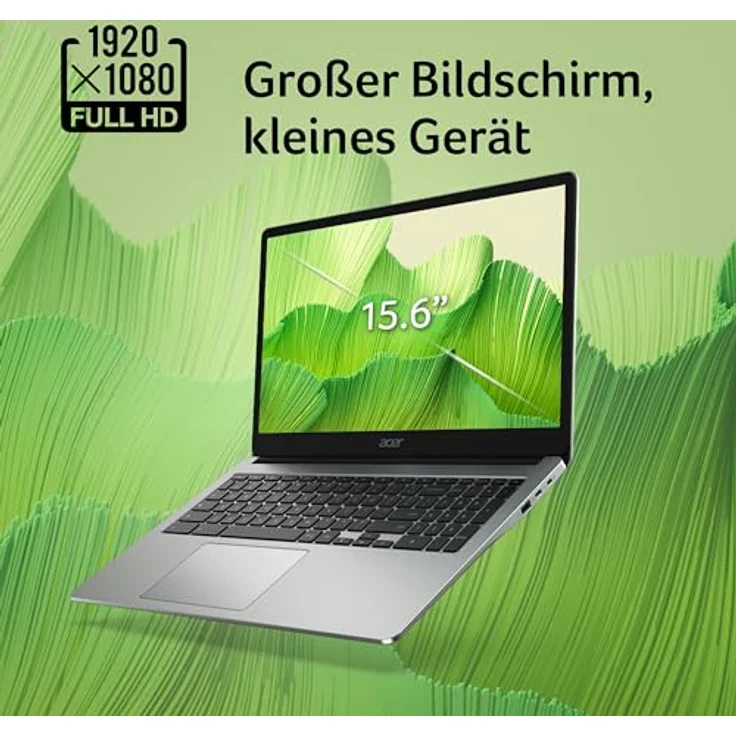 Acer Chromebook 315 (CB315-4H-C7C6) 15,6" Full-HD, Intel® Celeron® N5100, 4 GB RAM, 128 GB eMMC, Pure Silver – Bild 4