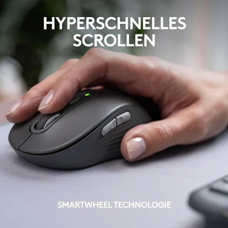 Logitech Signature Slim MK950 for Business kabelloses Tastatur-Maus-Set, leises Tippen, sicherer Empfänger, Bluetooth, weltweit Zertifiziert, Windows/Mac/Chrome/Linux, DEU QWERTZ-Layout, Grafit – Bild 5