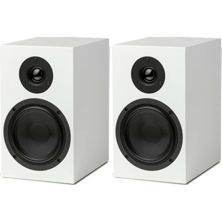 Pro-Ject Speaker Box 5 S2, Kompakter 2-Wege Monitorlautsprecher mit audiophilem Klang, seidenmatt weiß