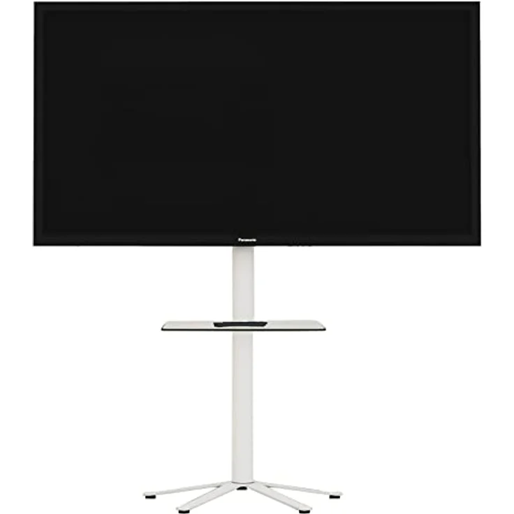 MID.YOU Tv-Halterung, Metall, klar/weiß, 61.1x100x61.1 cm, Befestigung ohne Bohren/Befestigung Bohren, Wohnzimmer TV-Wandhalterung – Bild 2