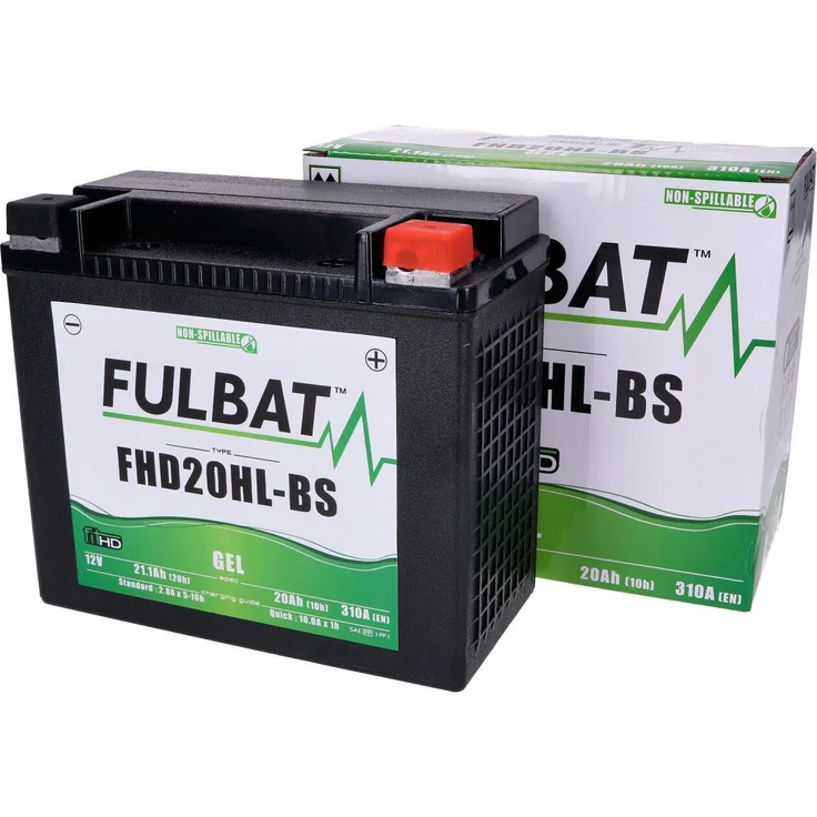 Fulbat FHD20HL-BS GEL, wartungsfreie VRLA-Batterie für Harley Davidson, wasserdicht, ideal für kaltes Wetter – Bild 1