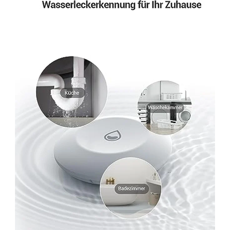 EZVIZ T10C Wassersensor, smarter Sensor in Weiß für zuverlässige Leckageerkennung – Bild 2