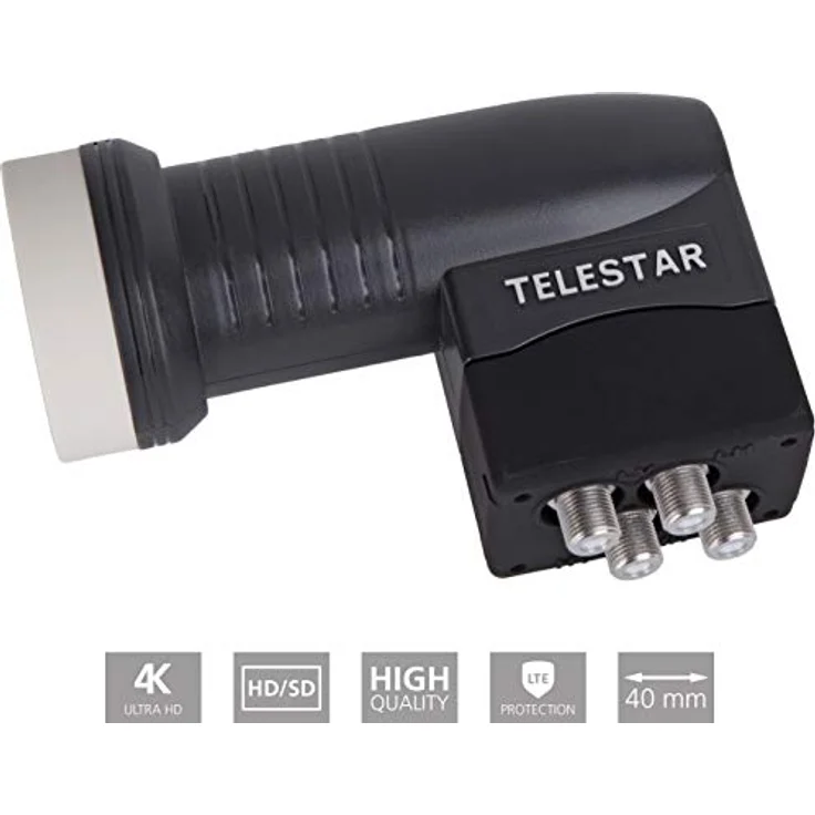 Telestar SkyQuatro HC Low Noice Block (0,1dB, Full-HD, HDTV, SDTV, 3D, 250mA) schwarz – Bild 4