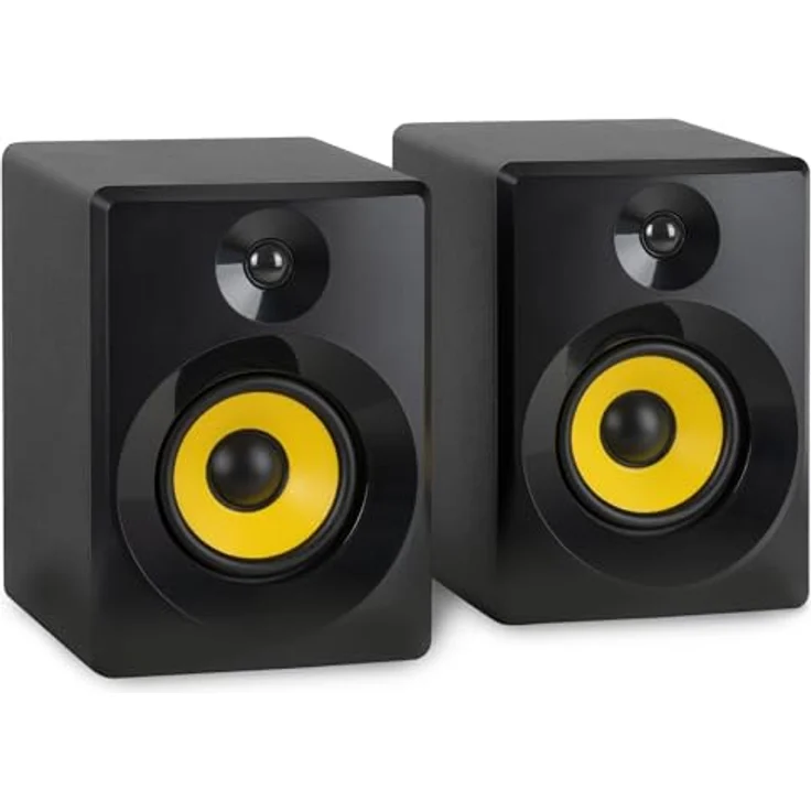 McGrey MM-550BT Multimedia Aktiv Lautsprecher Paar - 2.0 Regallautsprecher mit Bluetooth und 50W Leistung - Ideal für Schreibtisch, Gaming, Studio - Schwarz – Bild 1