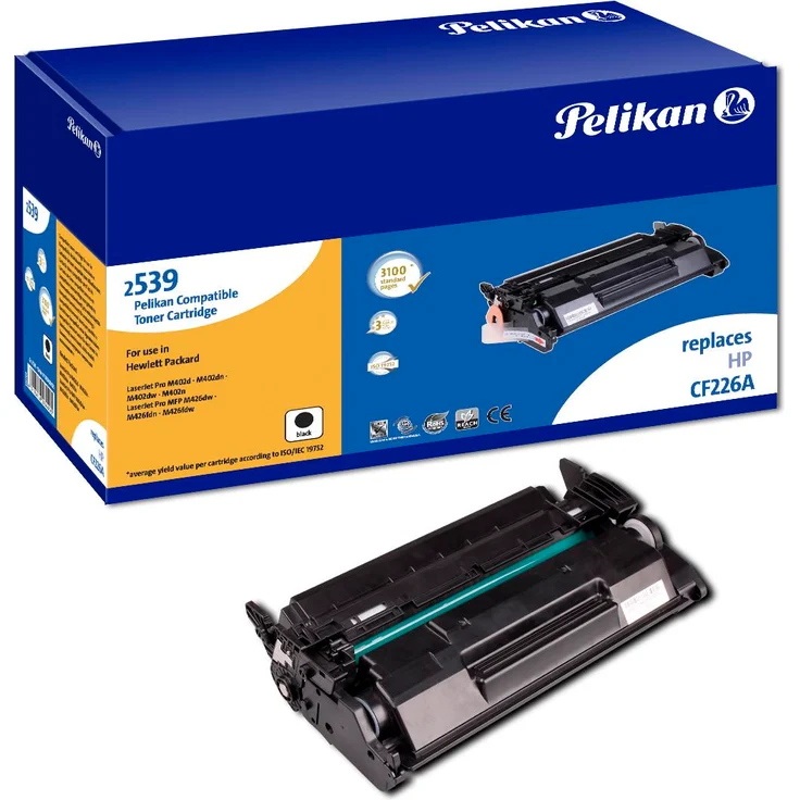 Pelikan Toner CF226A (BK), Schwarz, exakte Farbwiedergabe für perfekte Druckergebnisse