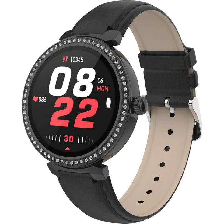 Denver Smartwatch SWC-342, Bluetooth Smartwatch mit Herzfrequenzsensor und IP67-Wasserdichtigkeit, schwarz – Bild 1