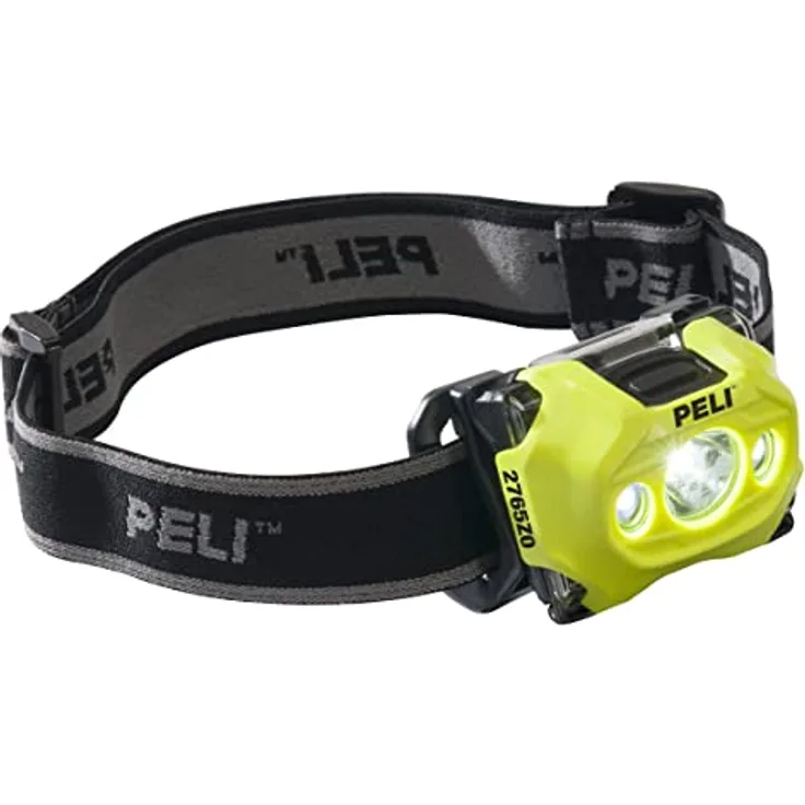 PELI 2765Z0: LED-Stirnlampe, Premium-Stirnlampe. ATEX-zertifiziert für Zone 0, hohe Qualität für Industrie, Mechaniker oder Installateure, IP54 staub- und Spritzwassergeschützt, 141 Lumen, Farbe: Gelb