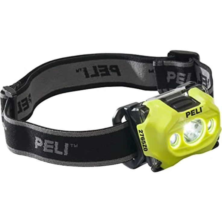 PELI 2765Z0: LED-Stirnlampe, Premium-Stirnlampe. ATEX-zertifiziert für Zone 0, hohe Qualität für Industrie, Mechaniker oder Installateure, IP54 staub- und Spritzwassergeschützt, 141 Lumen, Farbe: Gelb – Bild 1