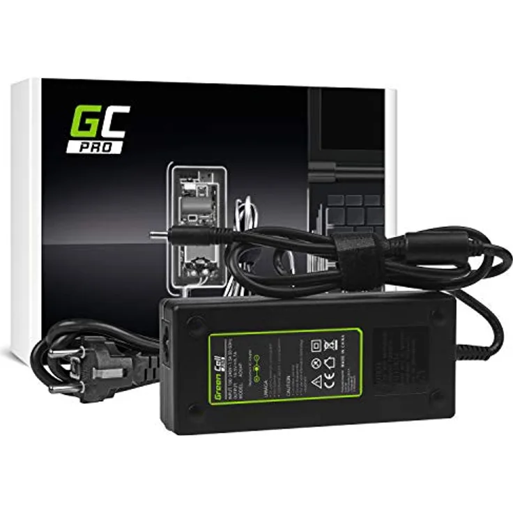 GreenCell PRO Laptop Charger für Dell XPS 15 und Precision 15, 130W Netzteil mit 19.5V und 6.7A, Schwarz