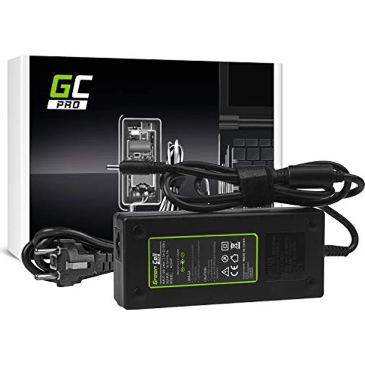 GreenCell PRO Laptop Charger für Dell XPS 15 und Precision 15, 130W Netzteil mit 19.5V und 6.7A, Schwarz – Bild 1