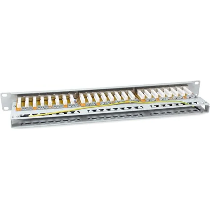 Equip 326526 48-Port Cat.6A geschirmtes Patchpanel, 19" 1HE, bis zu 500 MHz, lichtgrau – Bild 4