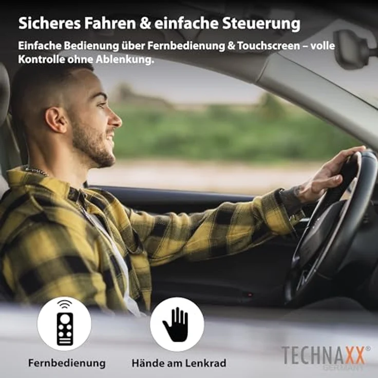 Technaxx TX-320, Wireless Car Play & Android Auto Display 7", Bluetooth 5.0, FM-Transmitter, AUX-Ausgang, eingebauter Lautsprecher, MicroSD-Steckplatz, Armaturenbrett-/Windschutzscheibenhalterung – Bild 9