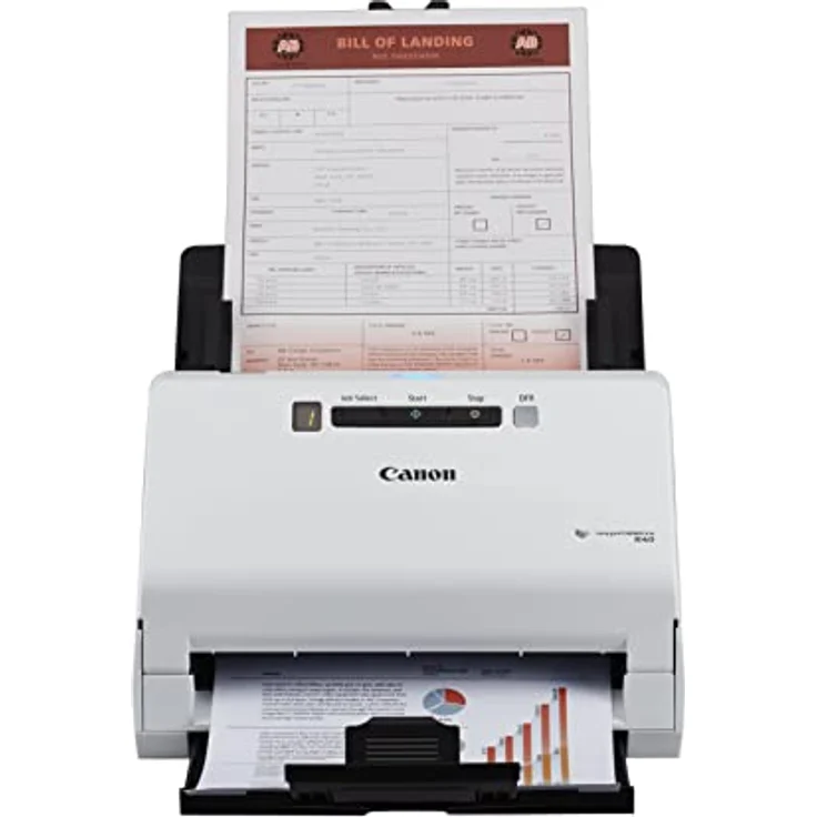 Canon R40 imageFORMULA Scanner Dokumentenscanner (Duplex Einzug, 600 DPI, Farbscan, Canon CaptureOnTouch Scanning Software, Readiris PDF Software, Cardiris Business Card Software) weiß, 4229C002 – Bild 5