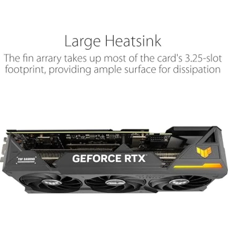 ASUS TUF Gaming GeForce RTX 4070 Ti SUPER 16GB GDDR6X Gaming Grafikkarte (NVIDIA GeForce RTX4070Ti DLSS 3, PCIe 4.0, 2X HDMI 2.1a, 3X DisplayPort 1.4a, TUF-RTX4070TIS-16G-GAMING, schwarz) – Bild 4