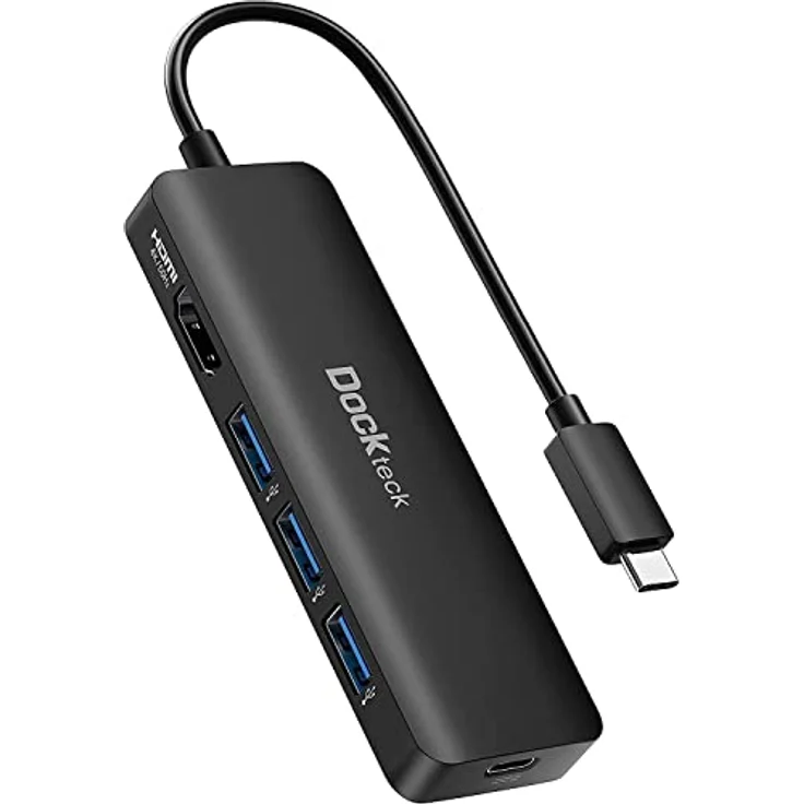 Dockteck USB C Hub 5 in 1, Multiport-Adapter mit 4K HDMI 60Hz, 3 USB 3.0-Ports und 100W PD für MacBook Pro/Air M1/M2, iPad Pro, Steam Deck – Bild 1