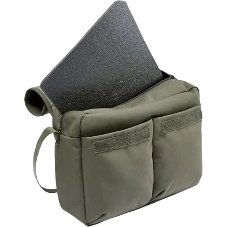 Vaude Coreway Messenger, Laptop-Tasche mit 38 cm Fach, khaki, 100% PET – Bild 7
