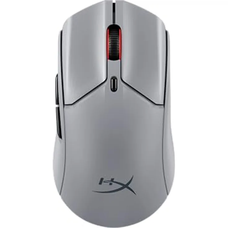 HyperX Pulsefire Haste 2 Pro 4K Wireless-Gaming-Maus, 26000 DPI, RGB, leichtgewichtig 61g, bis zu 90 Stunden Akkulaufzeit, Grau
