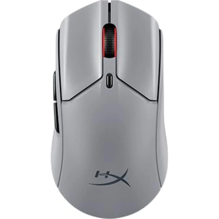HyperX Pulsefire Haste 2 Pro 4K Wireless-Gaming-Maus, 26000 DPI, RGB, leichtgewichtig 61g, bis zu 90 Stunden Akkulaufzeit, Grau – Bild 1