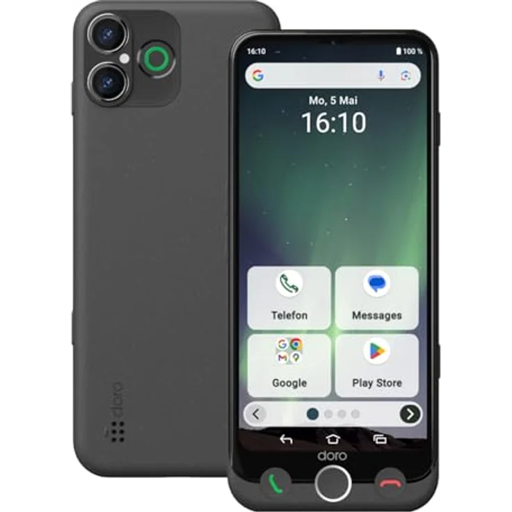 DORO Aurora A30, Smartphone mit 128 GB Speicher, 6,1 Zoll Display, Dual SIM, Graphit – Bild 1