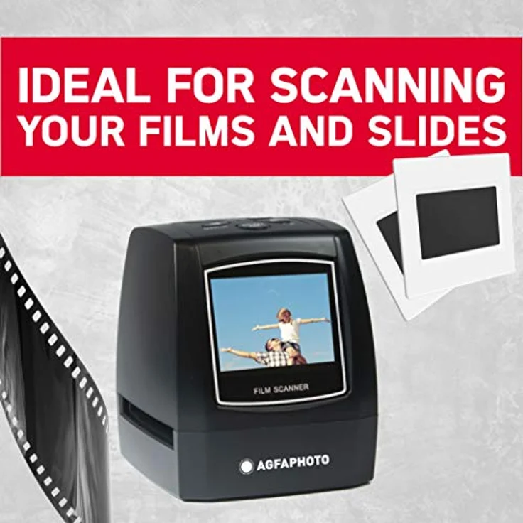 AgfaPhoto Photo-Realiview AFS100, Digitaler Film-Scanner für 35 mm/135 und Dias mit 10 MP, 2,4 Zoll LCD-Bildschirm, Schwarz – Bild 3