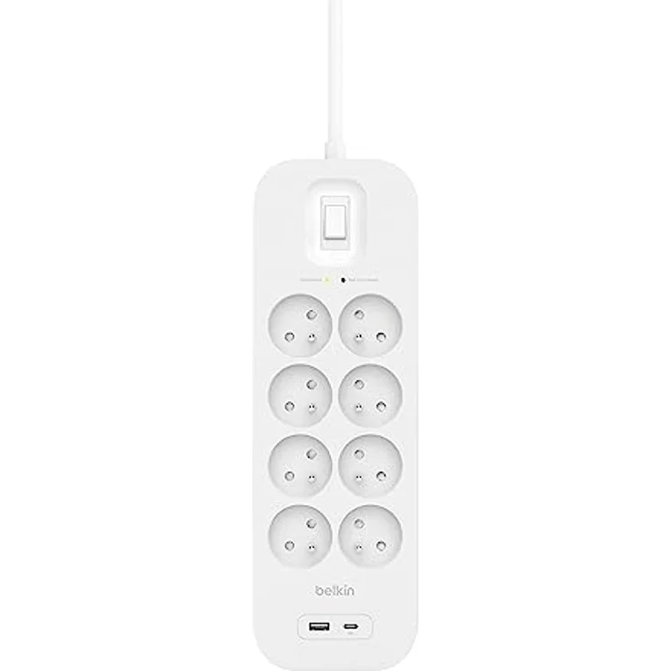 Belkin, Steckdosenleiste, Surge Protection with USB C 8 Outlet (CEE 7/5, 2 m) – Bild 2