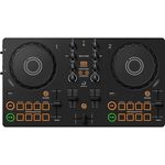 Pioneer DJ DDJ-FLX2 Kompakter 2-Kanal DJ-Controller, Unterstützt Musik-Streamingdienste in Schwarz