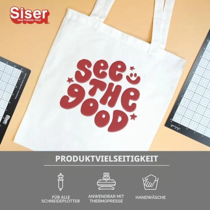 Siser Easy Puff Textiltransferfolie, 30 cm Schnittbreite, roter 3D-Effekt für kreative Projekte – Bild 5