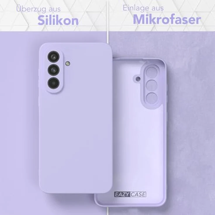 EAZY CASE Silikonhülle für Galaxy A56, stoßfeste Schutzhülle mit Kameraschutz, dünn und leicht, TPU Phone Bumper, in Lavendel Blau – Bild 3