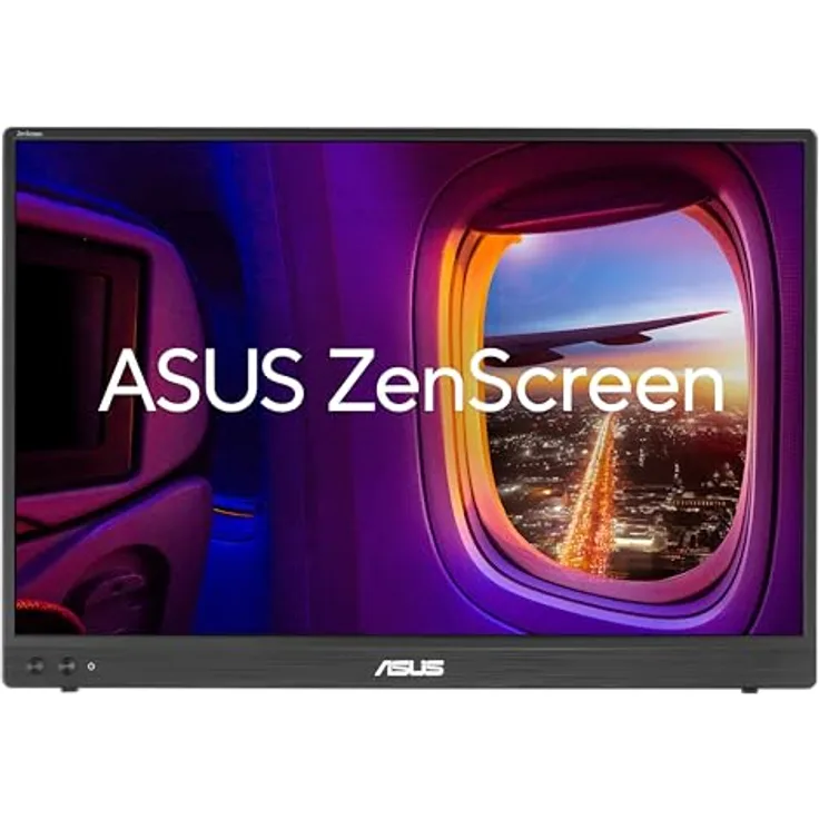ASUS ZenScreen MB16NCG, Tragbarer Monitor 16 Zoll WQXGA (2560 x 1600), 155 Hz, 100% sRGB, Power Pass Through, USB-C, mini-HDMI, Auto Rotate, Stativ