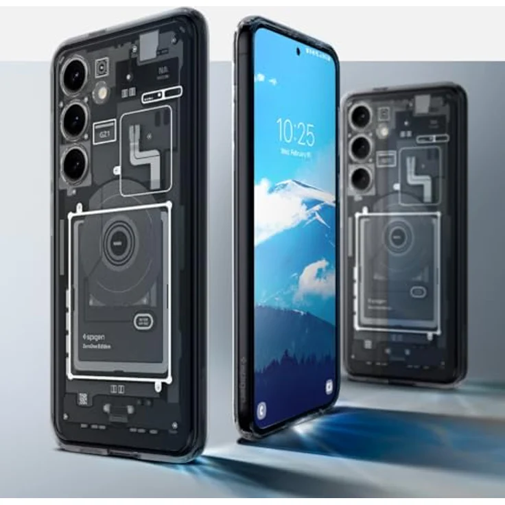 Spigen Ultra Hybrid Zero One Handyhülle für Samsung Galaxy S24 - PC Platte und TPU-Rahmen, Schutzrand für Display und Kamera, Air Cushion Technologie, maßgeschneidert, transparent – Bild 3
