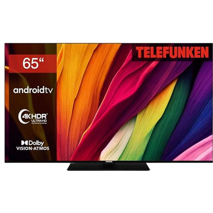 TELEFUNKEN Android TV 65 Zoll Fernseher (4K UHD Smart TV, HDR Dolby Vision, Triple-Tuner, Dolby Atmos) D65U750X2CW [2024] – Bild 2
