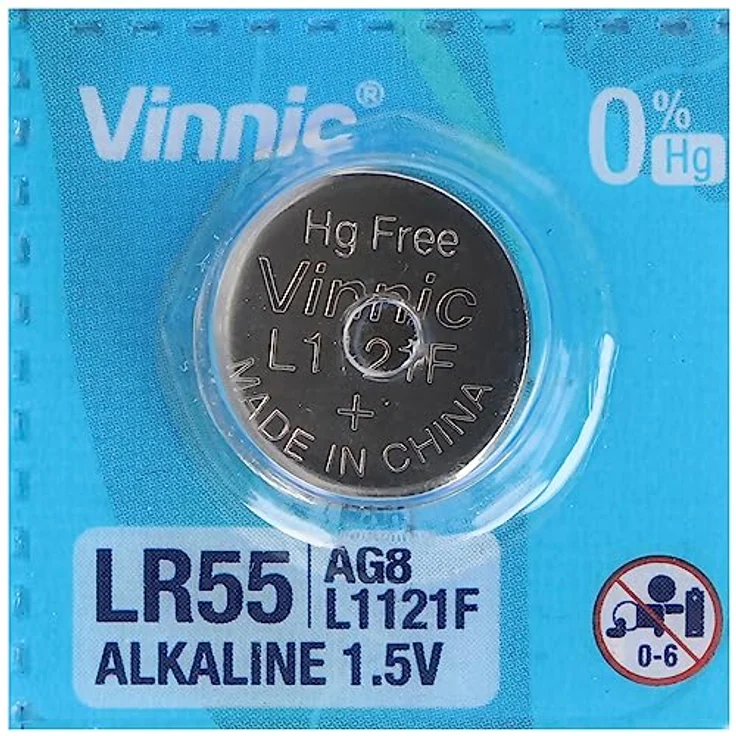 Vinnic Batterie Button Alkalina AG8 L1121F LR55, Blister mit 10 Stück – Bild 4