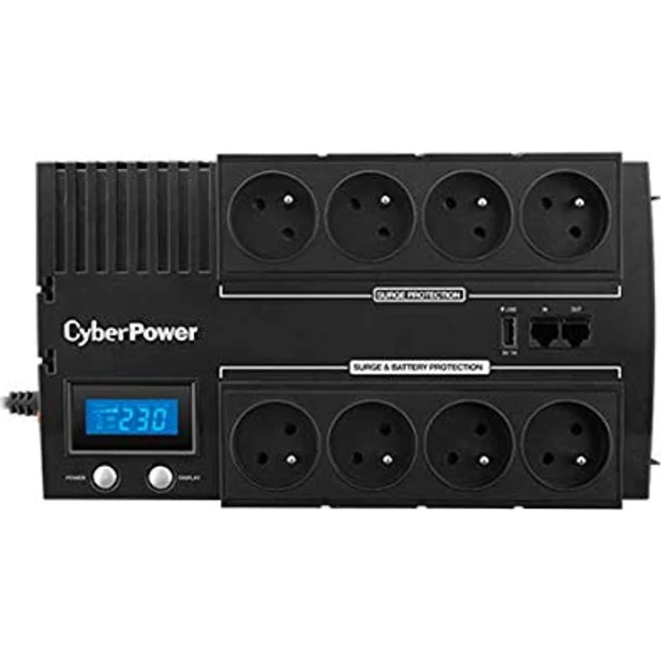 Cyberpower BRICs LCD Series BR700ELCD, Line-Interaktive USV mit 420 Watt Leistung, extern, 4 Steckdosen, USB-Anschluss, Frankreich – Bild 2
