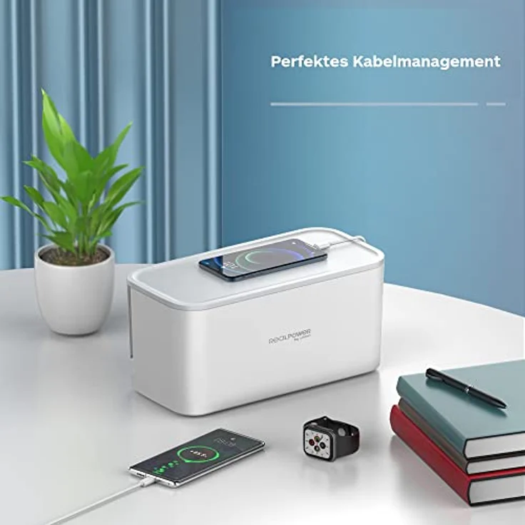 RealPower PowerBox 522 5-fach Steckdosenwürfel mit 2 x USB und 2 x USB-C Ladeports – Bild 3