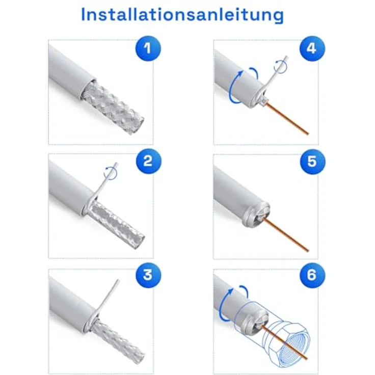 HB-Digital SET 10 x F-Stecker 7mm mit Gummidichtung vernickelt – Bild 4