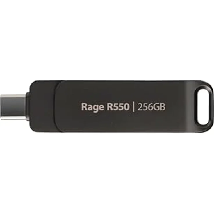 Patriot Memory Patriot Rage R550 256GB USB 3.2 Gen 1 Type-A+C Flash Drive - Flashdrive - Pen Drive - PE256GR550DSAD, 256GB Kapazität, USB Typ-C und USB A Dual-Schnittstelle. – Bild 3