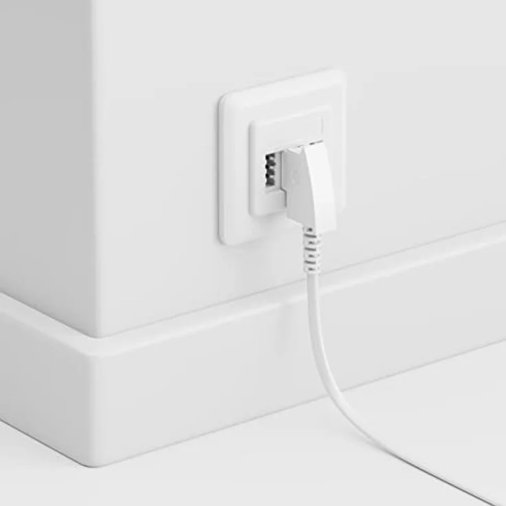deleyCON 10m Telefonkabel TAE-F Stecker auf RJ11 Stecker Int. Norm 6P4C Flachkabel Analoge Endgeräte an TAE-F Telefondose Telefon Fax Modem Router Anrufbeantworter Weiß – Bild 5
