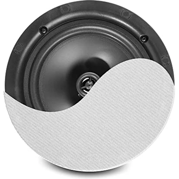 Power Dynamics NCBT601, Aktiver Deckenlautsprecher mit Bluetooth 5.0, 6,5 Zoll, Weiß, 2-Wege-Design, integrierter Class-D-Verstärker, raumfüllender Klang – Bild 1