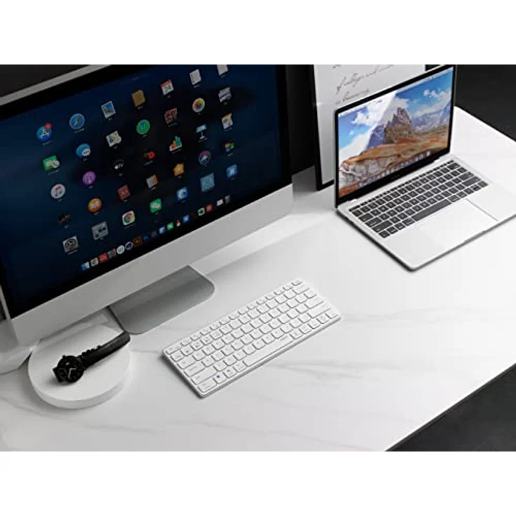 Rapoo E9600M Weiß Kabellose Multimodus Tastatur (Deutsch QWERTZ) – Bild 5