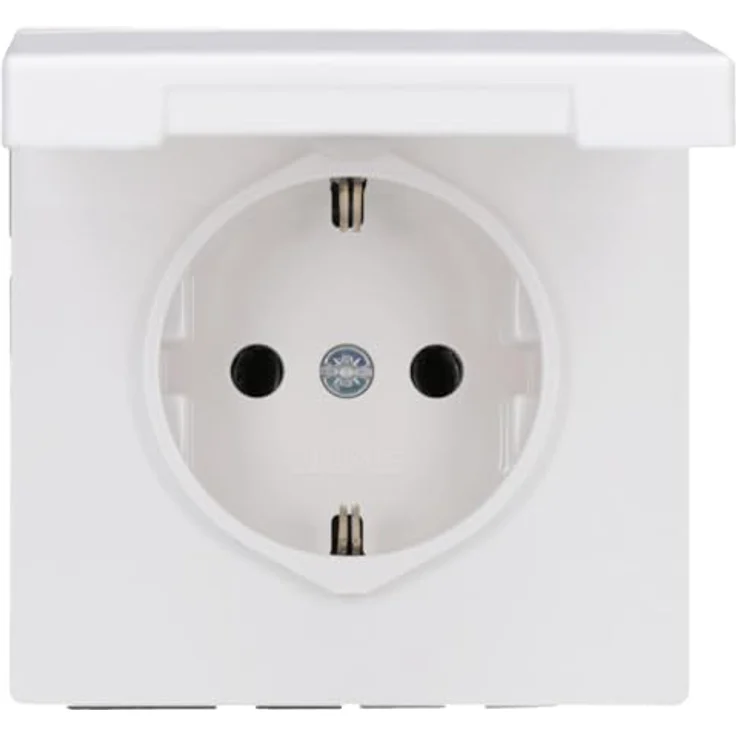 Jung 1520 KL WW Schuko Steckdose 16 A 250 V mit Klappdeckel Serie LS alpinweiß – Bild 2