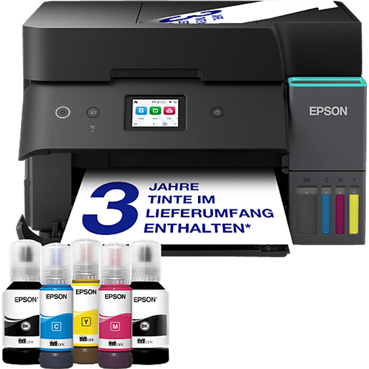 EPSON EcoTank ET-4951, Multifunktionsdrucker mit nachfüllbaren Tintentanks, Wi-Fi, Duplexdruck und 6,1 cm Touchscreen