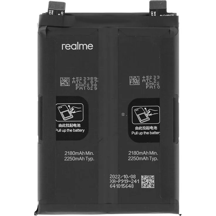 realme Akku BLP919 für GT Neo 3 RMX3561, 2250 mAh Lithium-Ionen-Akku mit Sicherheitszertifikat und einfacher Installation