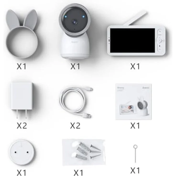 Arenti AINanny A4 Kit Plus, 4 MP Video-Babyphone mit 5 Zoll LCD-Bildschirm, Schwenk- und Neigefunktion, Auto-Tracking, inkl. Nachtsicht und Zwei-Wege-Audio – Bild 9