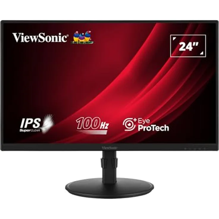 ViewSonic VG2408A, 24" IPS Monitor, 1920 x 1080 Full HD, 100Hz, ergonomisch verstellbar, USB 3.2 Hub