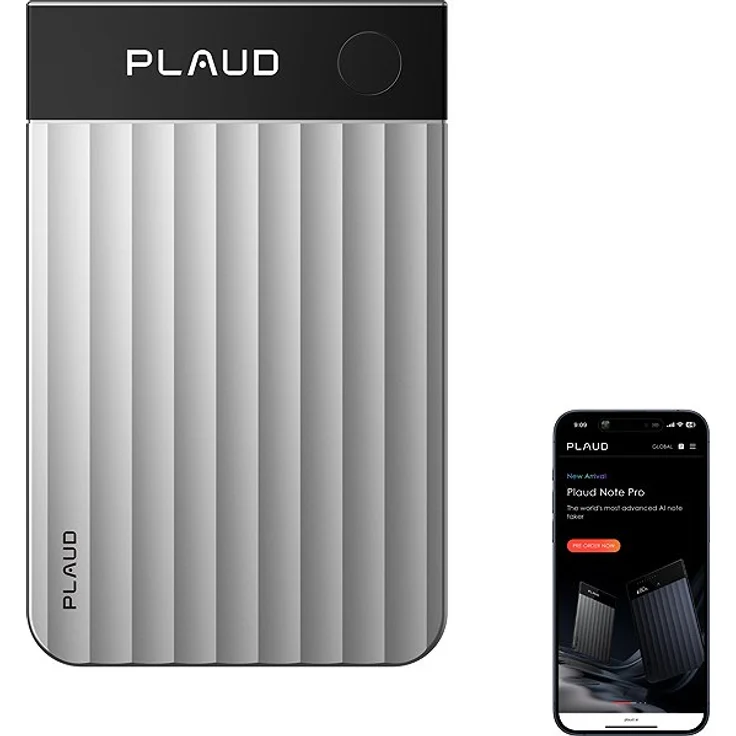 Plaud Note Pro Silver AI-Sprachaufzeichnungsgerät